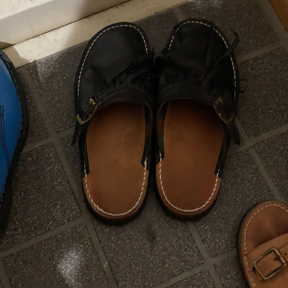 デニム漬けおきしている