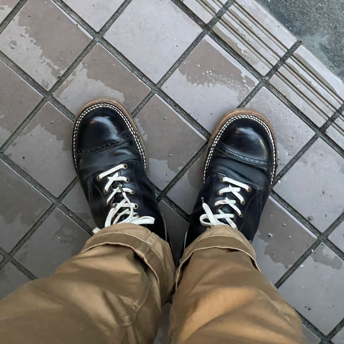 雨止んでた