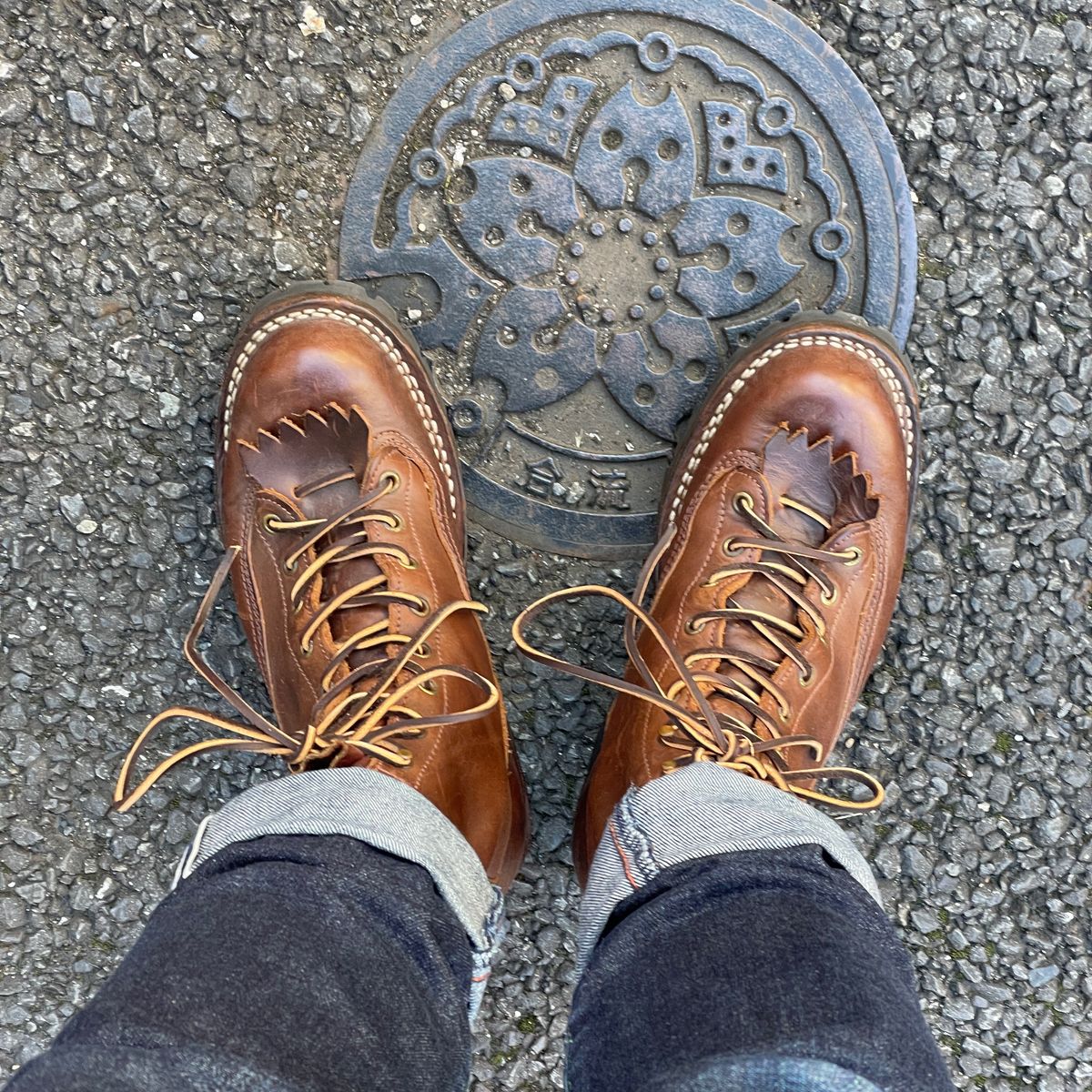 シューレース柄切れた