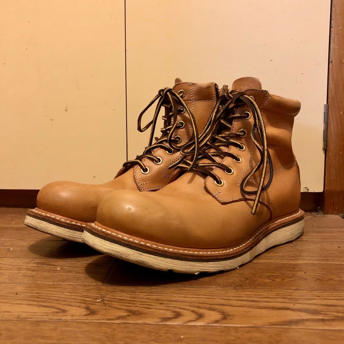 SLOW WEAR LION OB-8593GT 栃木レザープレーンミッドブーツ