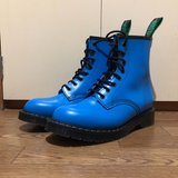 SOLOVAIR Neon Blue 8 Eye Derby Boot
