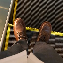 履き皺でき始めた