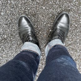 小雨なので傘無しで